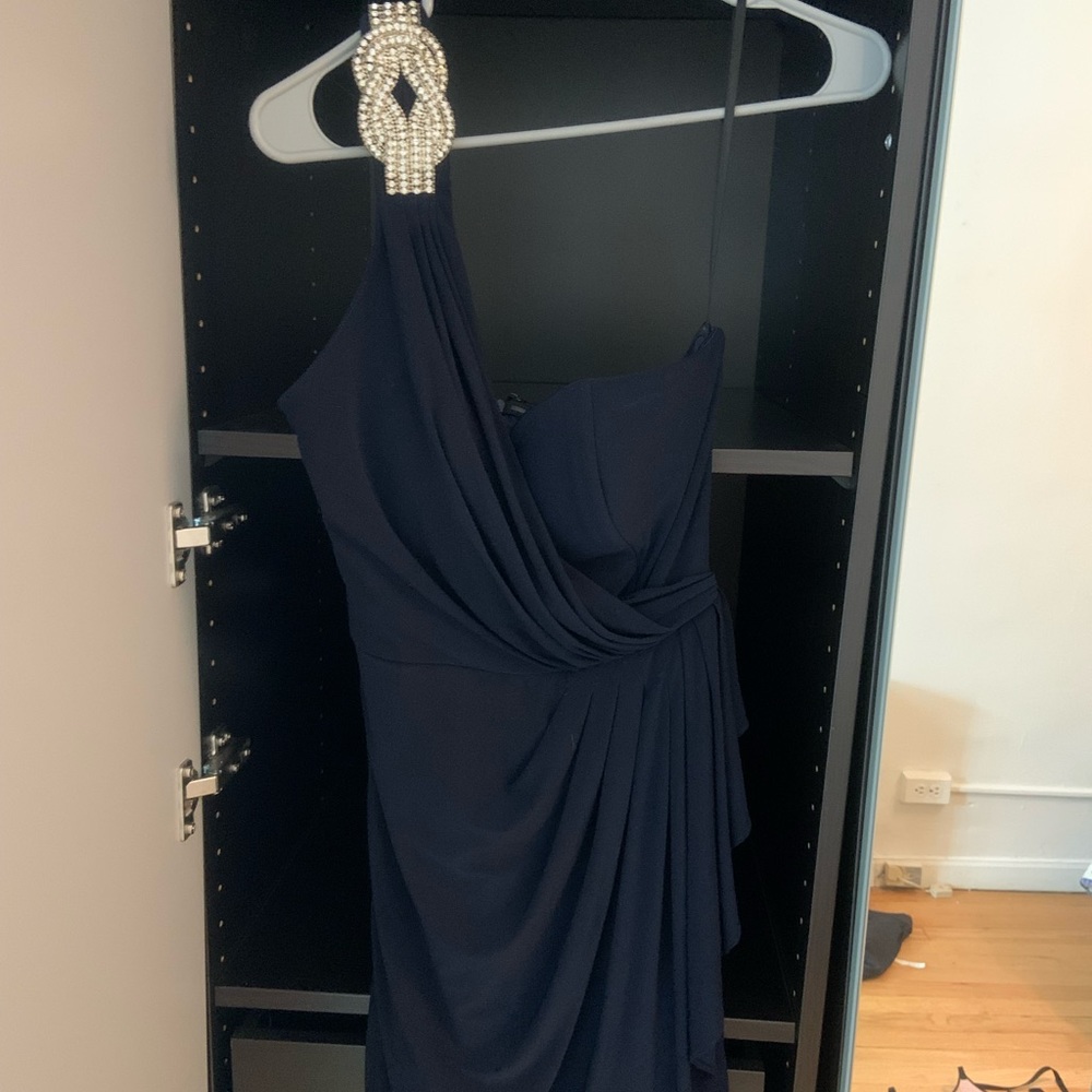 Xscape Navy Size 6 one strap dress